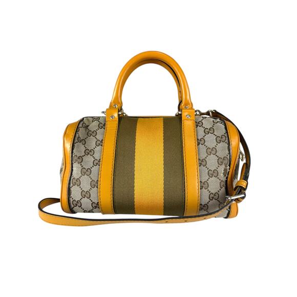 Gucci Monogram Stripe Boston Bag - Picture 2 of 8